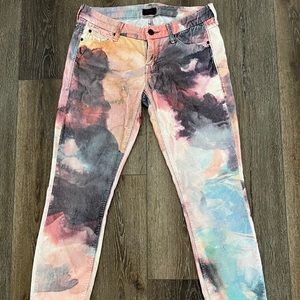 Womens Mother The Looker ‘Watercolor’ Cordouroy Pants Rain Cloud   Sz 25